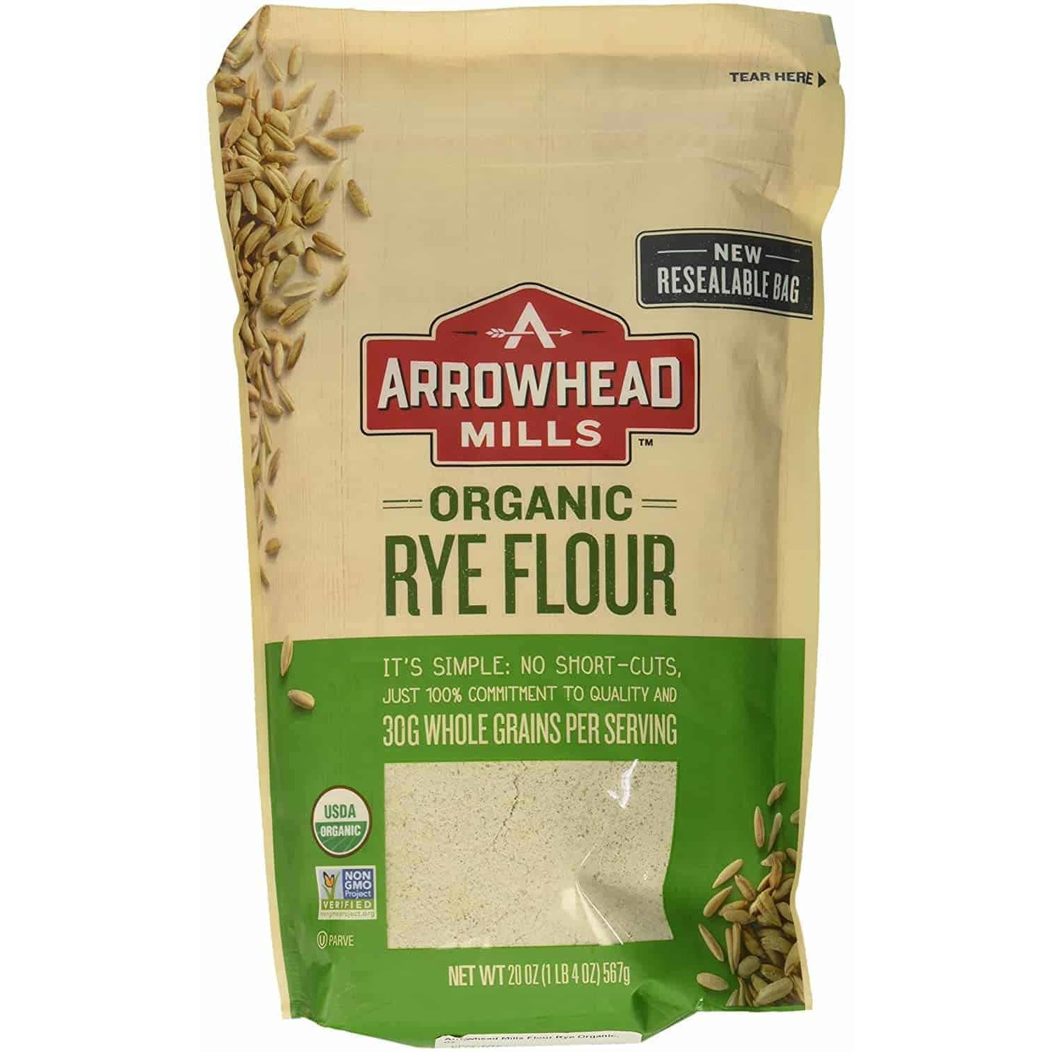 Oasis Fresh Arrowhead Mills Flour Rye Organic, 20 oz