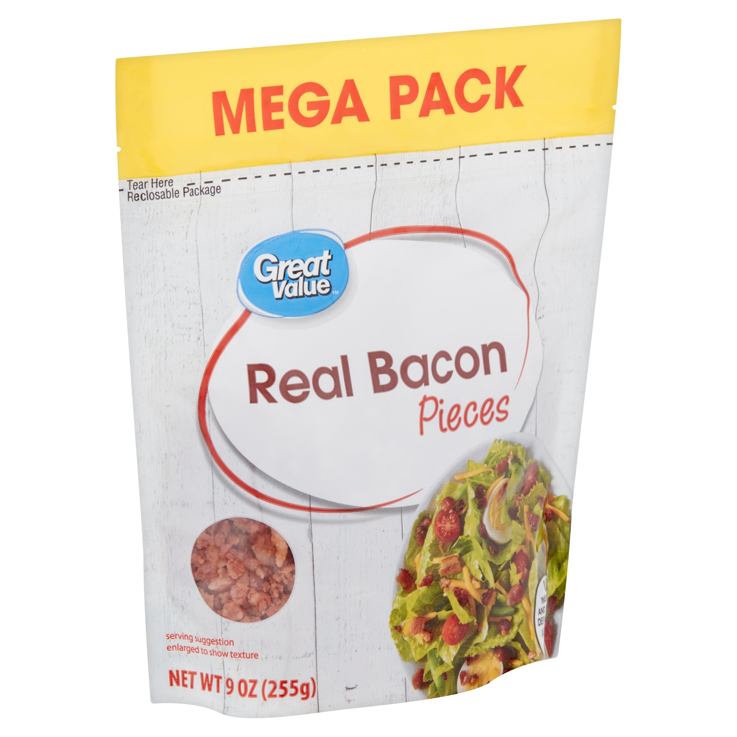 Great Value Real Bacon Pieces Mega Pack, 9 oz