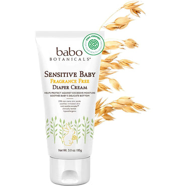 Babo Botanicals Sensitive Baby Zinc Diaper Cream - 3 oz.
