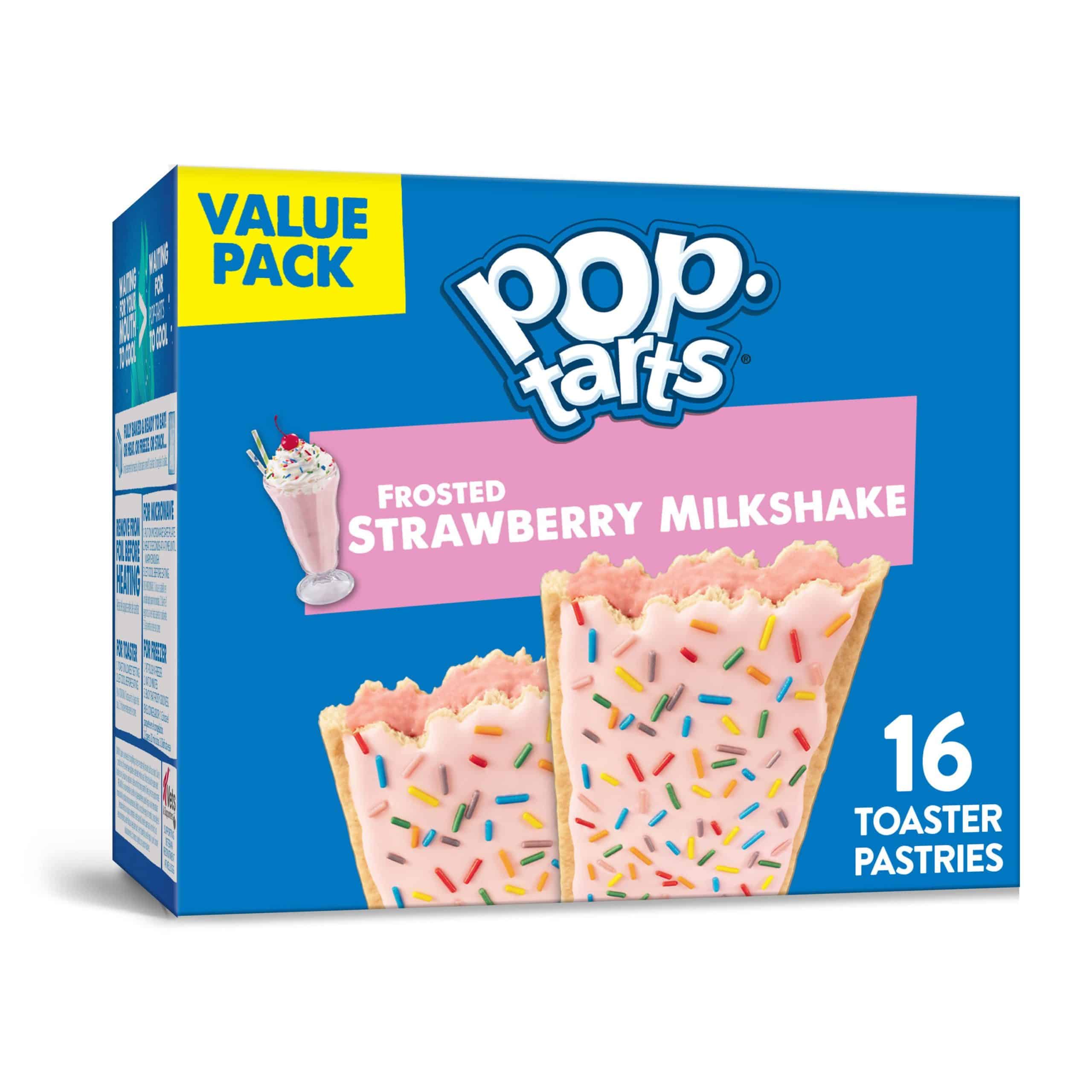 Pop-Tarts, Frosted Strawberry Milkshake, Value Pack, 16 Ct, 27 Oz