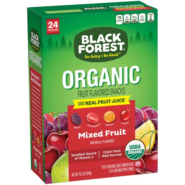 Black Forest Organic Fruit Snacks, Mixed Fruit, 24 ct, 0.8 oz