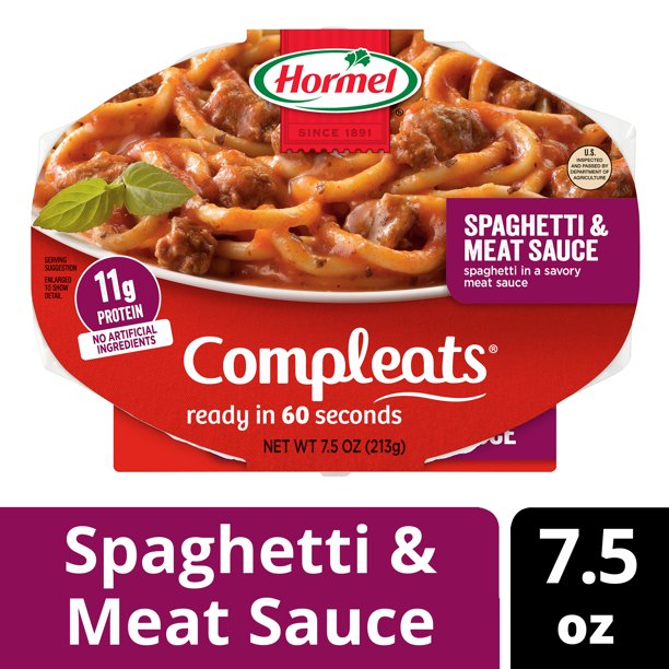 HORMEL COMPLEATS Spaghetti & Meat Sauce Microwave Tray, 7.5 oz