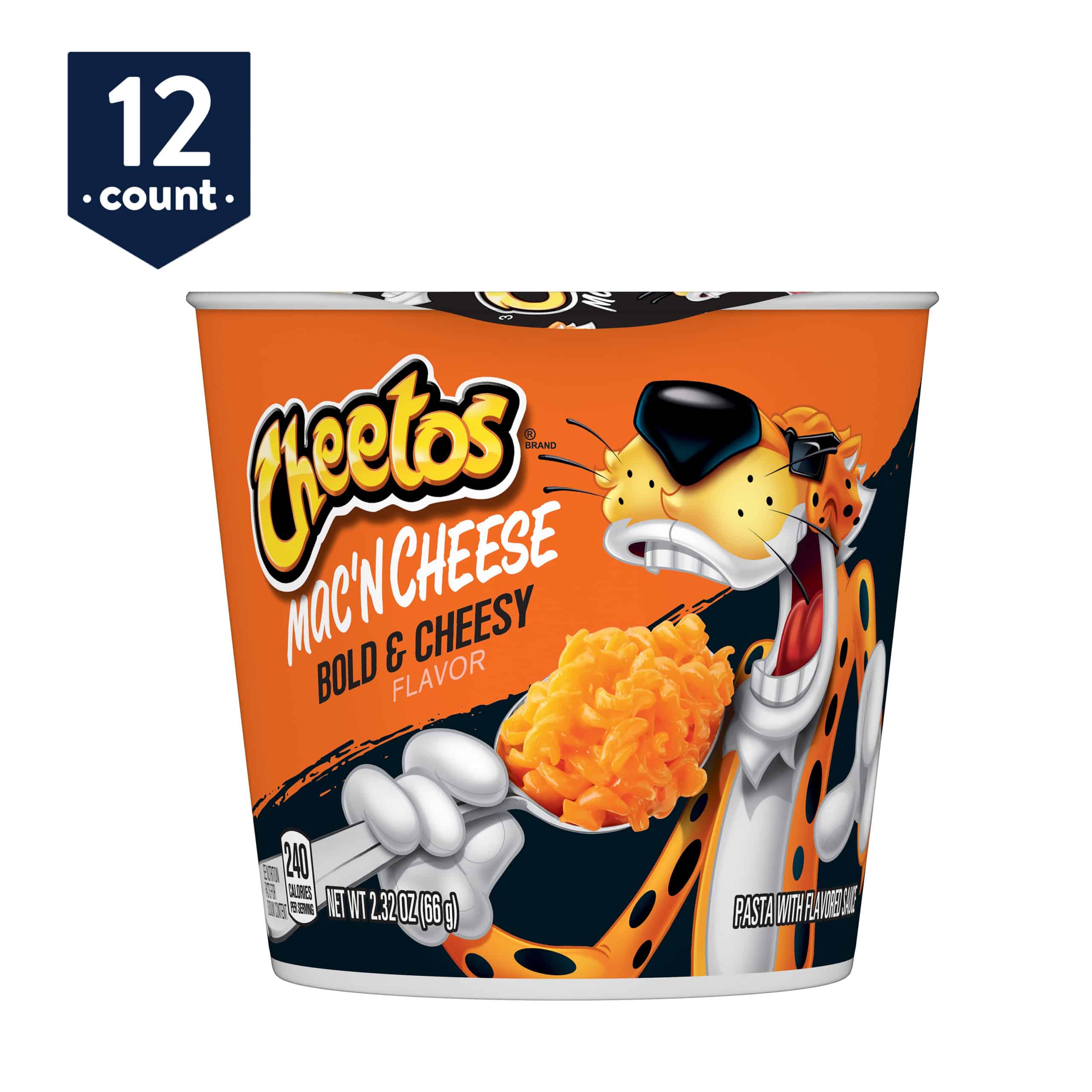 Cheetos Mac 'N Cheese, Bold & Cheesy Flavor, 2.32 oz Cups, 12 Ct