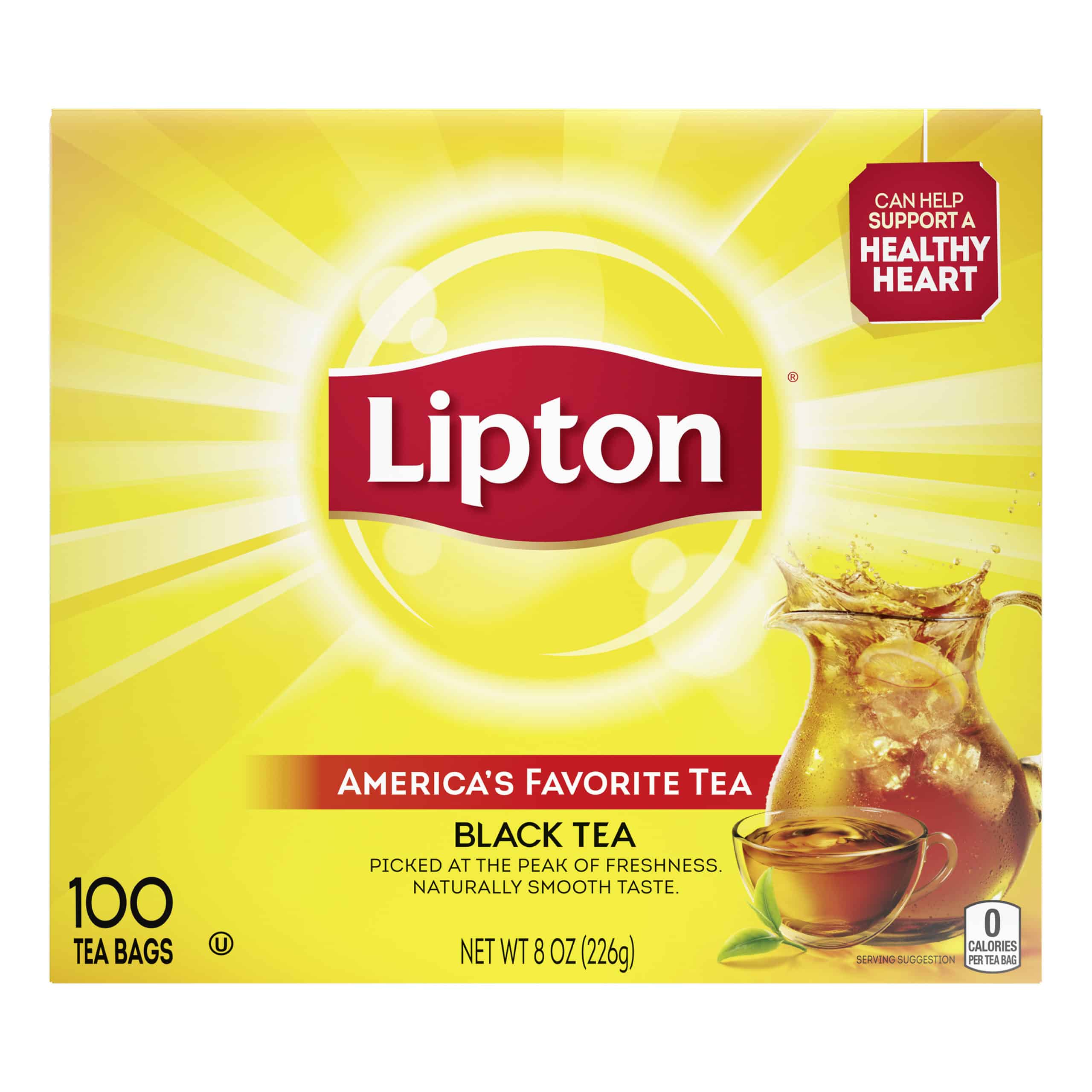 Lipton Black Tea, Tea Bags 8 oz 100 Count