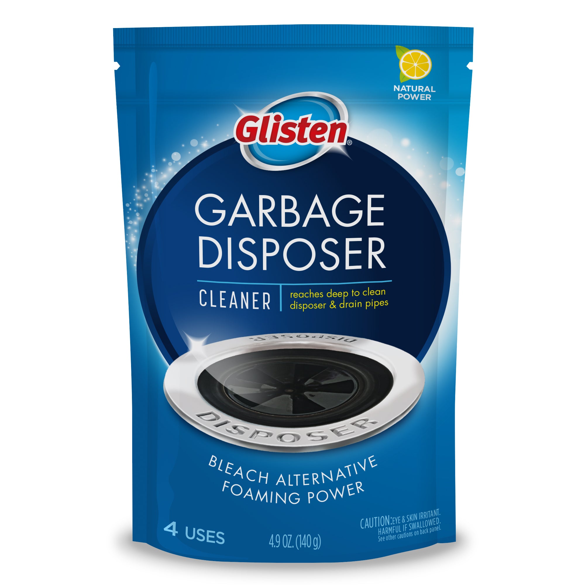 Glisten Disposer Care Cleaner, Lemon Scent, 4 uses