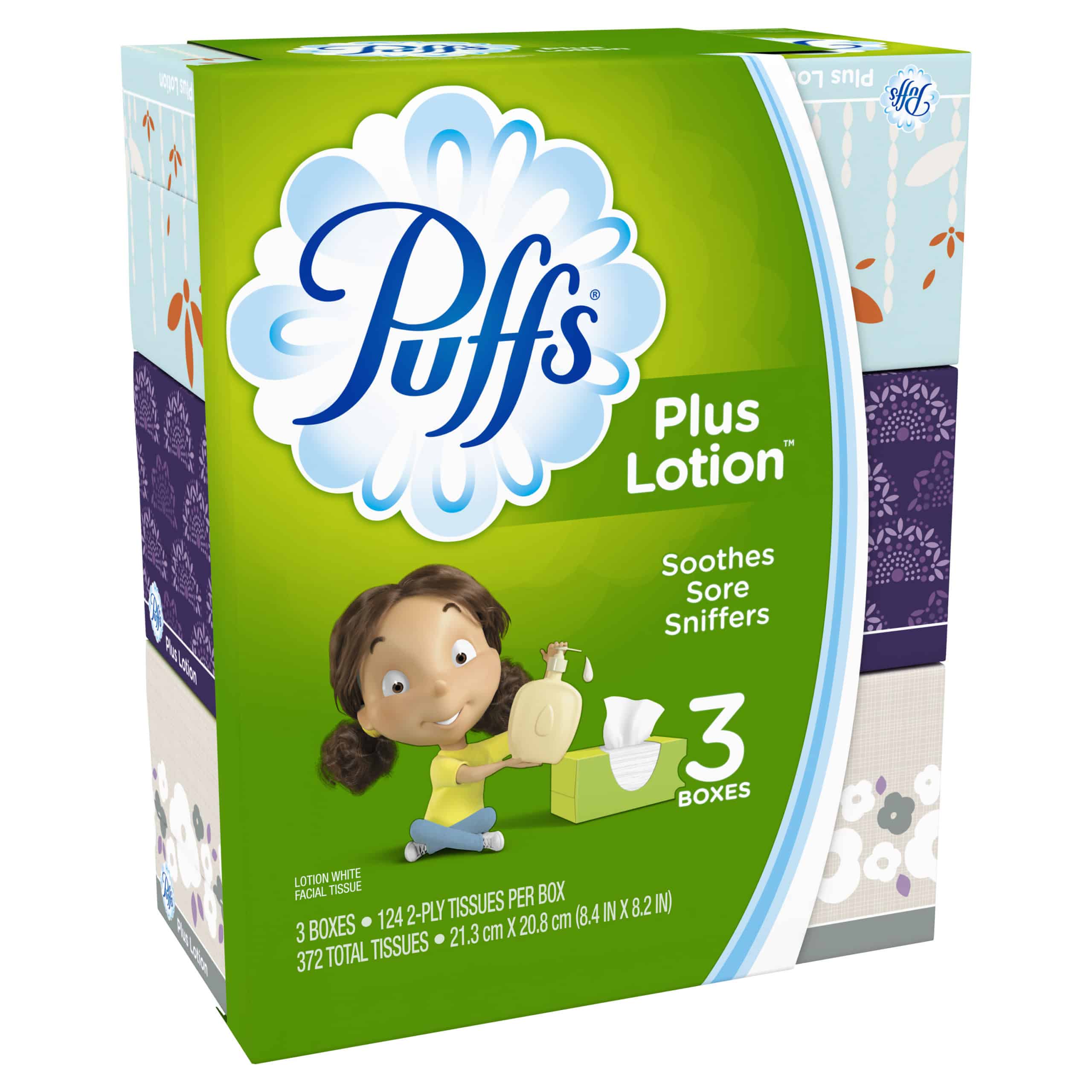 PUFFS PLUS LOTION FAMILY 8 3/124 CT