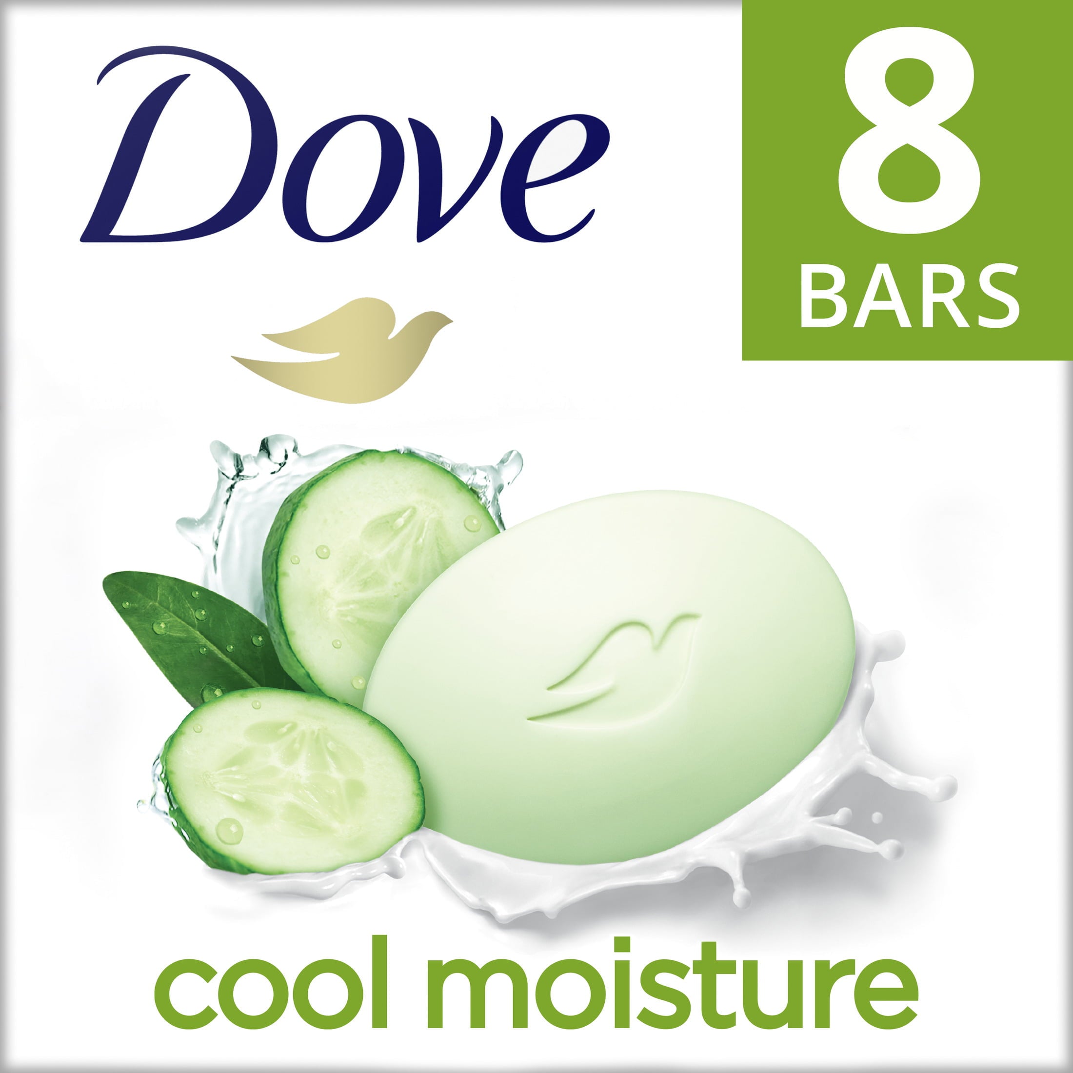 Dove Skin Care Beauty Bar Cucumber And Green Tea Soap For Softer Skin 3.75 oz 8 Bars
