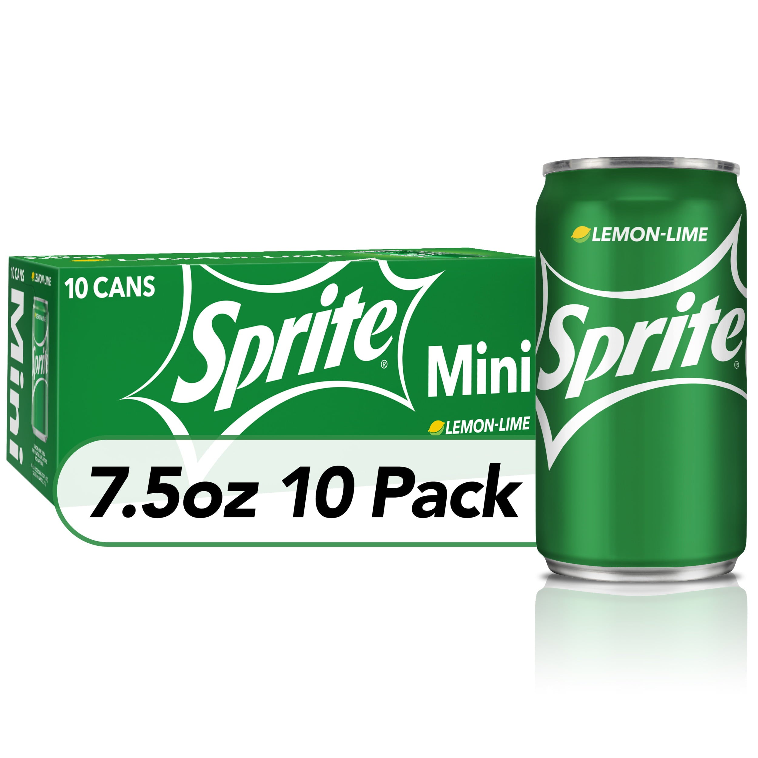 Sprite Lemon Lime Soda Soft Drinks, 7.5 fl oz, 10 Pack