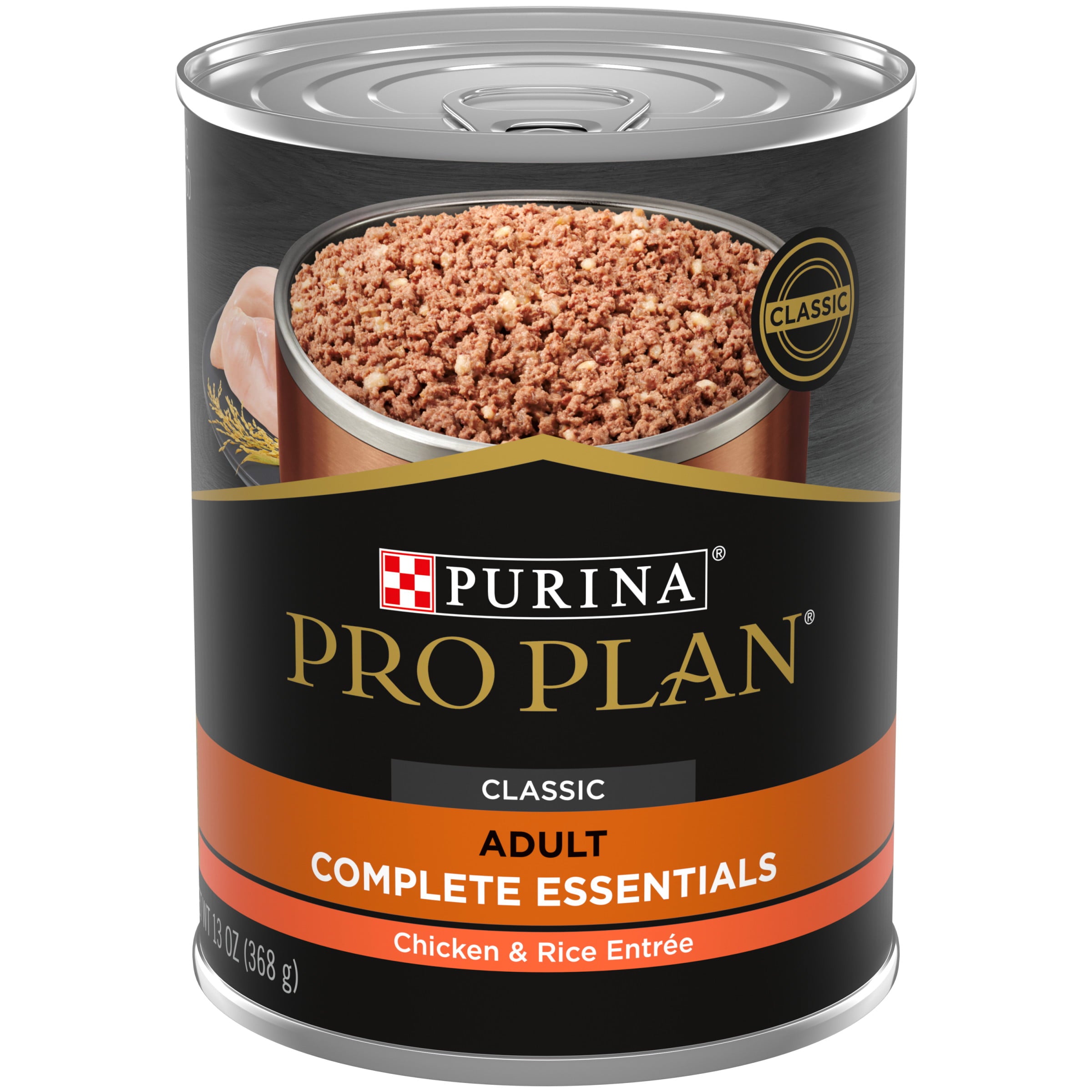 (12 Pack) Purina Pro Plan High Protein Dog Food Wet Pate, Chicken and Rice Entree, 13 oz. Cans