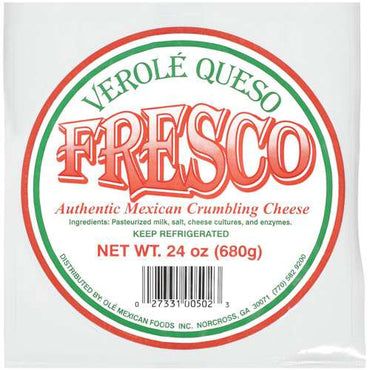 Verole Queso Fresco, Fresh Mexican Crumbling Cheese, 24 oz.