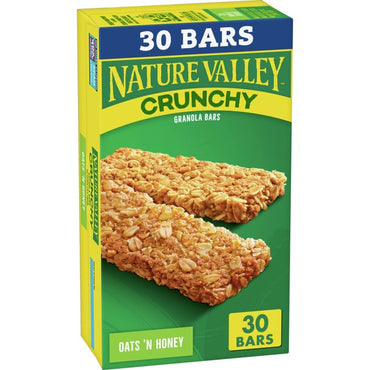 Nature Valley Crunchy Granola Bars, Oats n' Honey, Family Pack, 30 bars