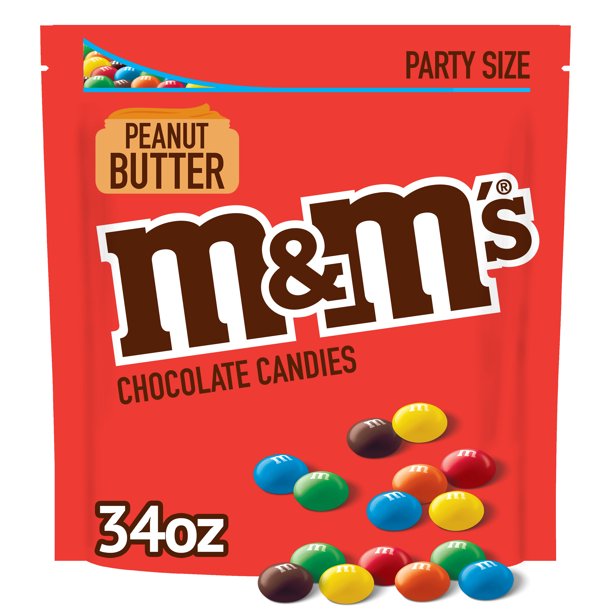  M&M'S Peanut Chocolate Candy Party Size 42 Ounce