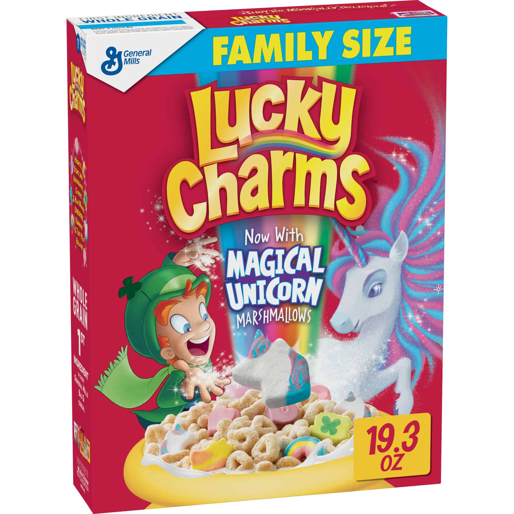 General Mills, Lucky Charms, Gluten Free, Family Size, 19.3 oz