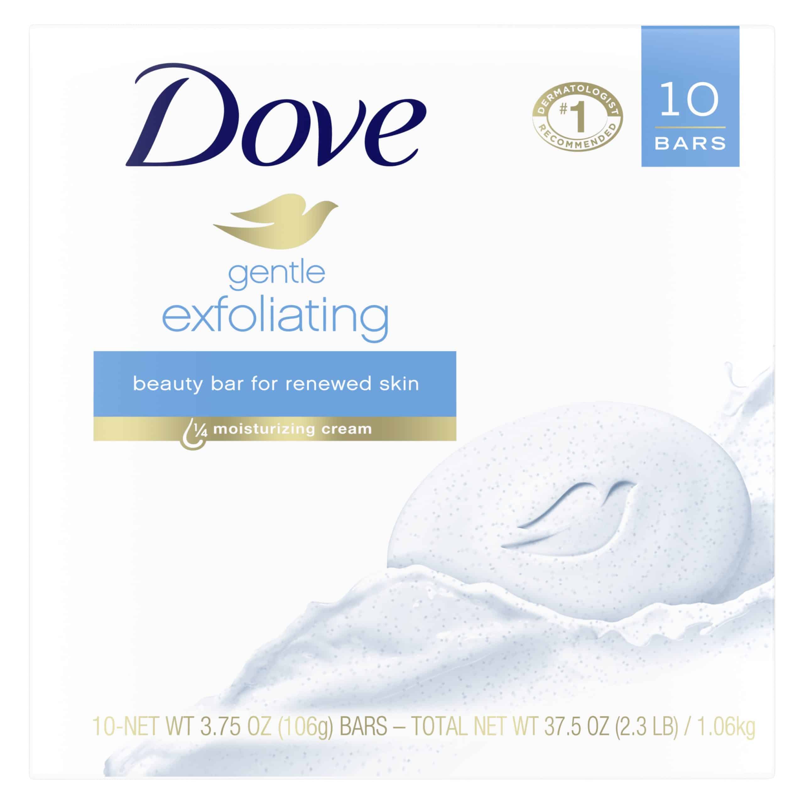 Dove Beauty Bar Gentle Exfoliating 3.75 oz 10 Bars