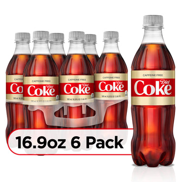 Diet Coke Caffeine Free Soda Soft Drink, 16.9 fl oz, 6 Pack