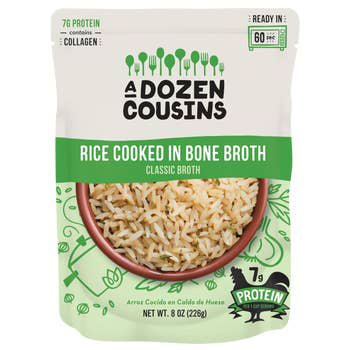A Dozen Cousins - RTE Rice Cooked in Bone Broth - Classic Broth - 8 oz. Pouch