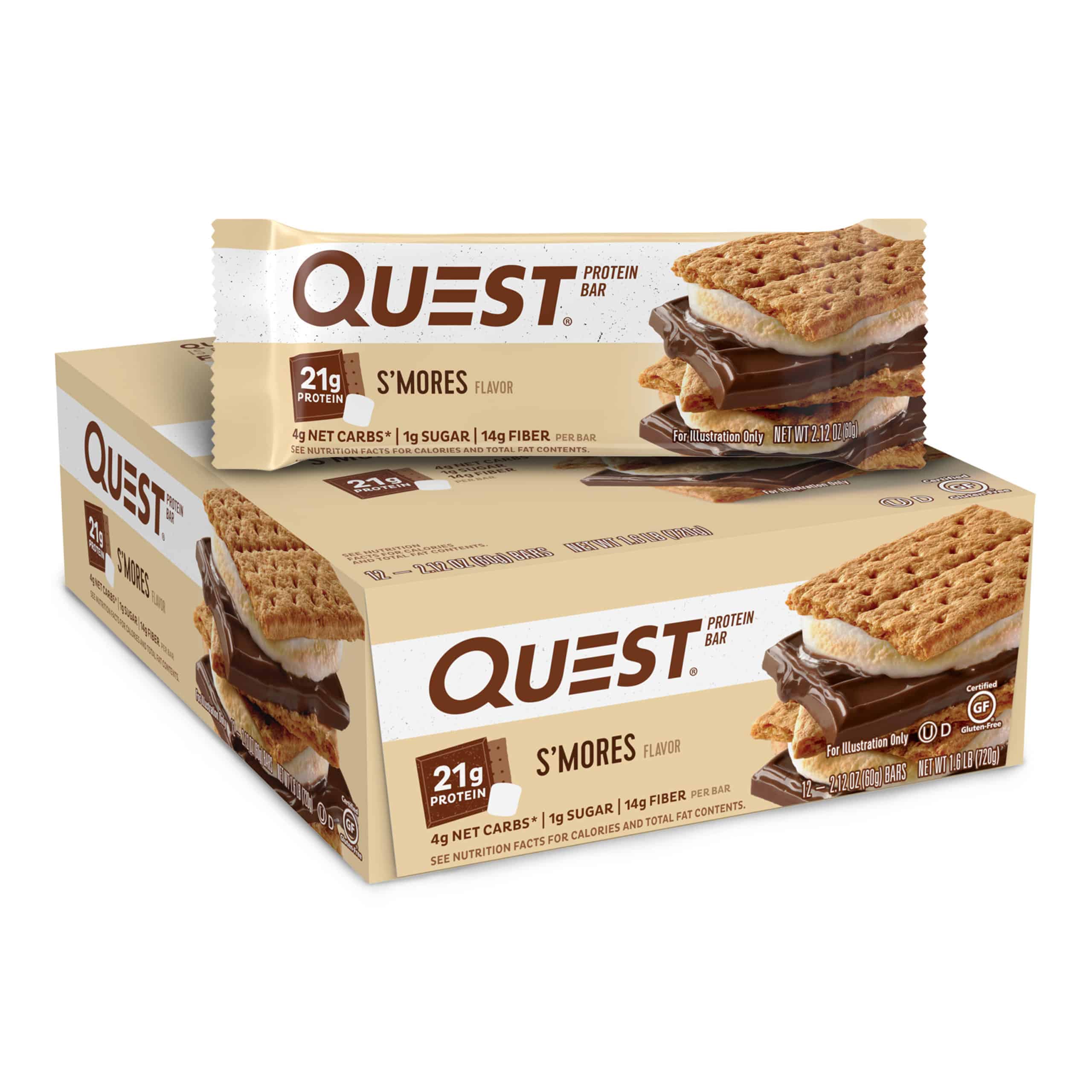 Quest Protein Bar, Smores, 20g Protein, 12 Ct