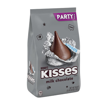 HERSHEY'S, KISSES Milk Chocolate Candy, Gluten Free, Individually Wrapped, 35.8 oz, Bulk Party Pack