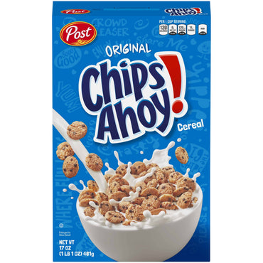 Post, Chips Ahoy Breakfast Cereal, Original 17 oz. Box