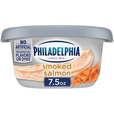 Philadelphia Smoked Salmon Cream Cheese Spread, 7.5 oz Tub