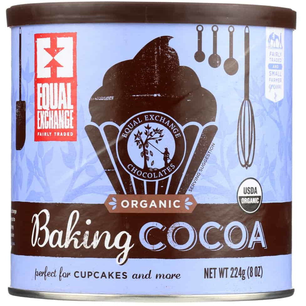 Equal Exchange Authentic Fair Trade Cocoa Baking Cocoa, 8 Oz