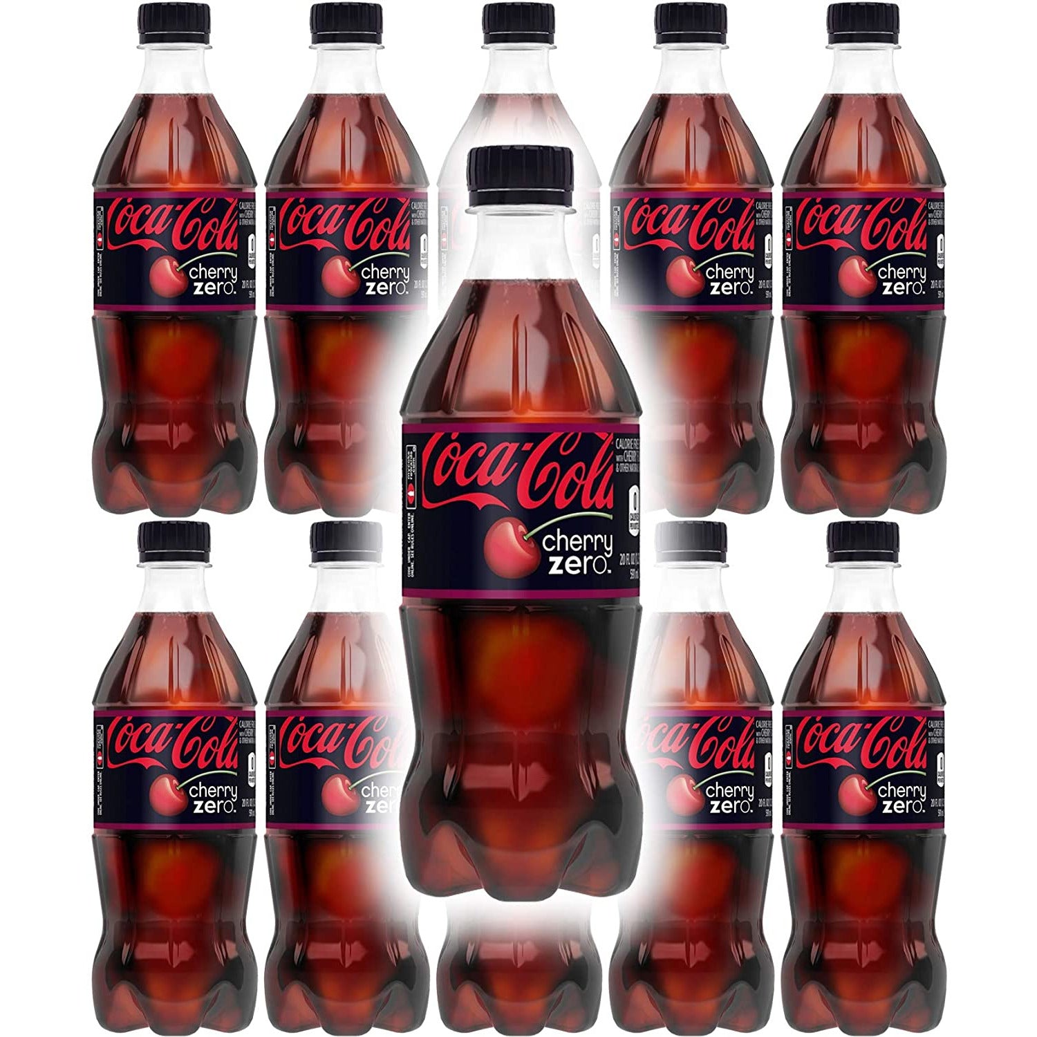 Coke Zero Cherry Flavor, 20 Oz Bottle Pack of 10