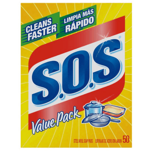 S.O.S. Steel Wool Soap Pads, 50 per Box