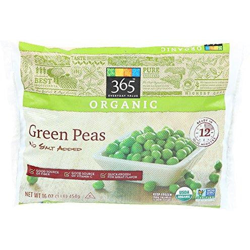 Organic Petite Frozen Green Peas No Salt Added, 16 oz