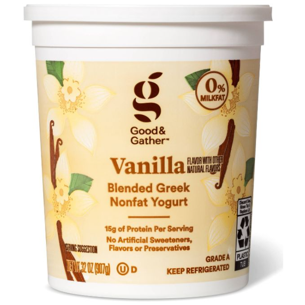 Greek Vanilla Nonfat Yogurt - 32oz - Good & Gather