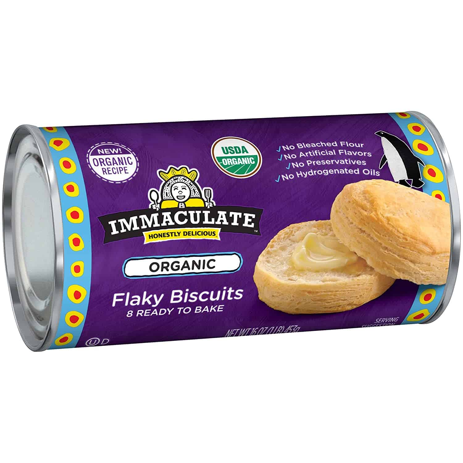 Immaculate Baking Organic Flaky Biscuits, 8 Count, 16 oz