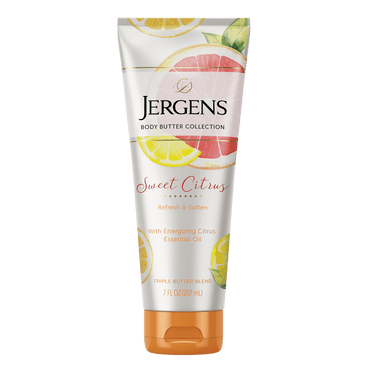 Jergens Sweet Citrus Body Butter, 7Oz Lotion, with Essential Oil