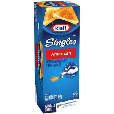 Kraft Singles Yellow American Cheese Slices, 4 lbs.