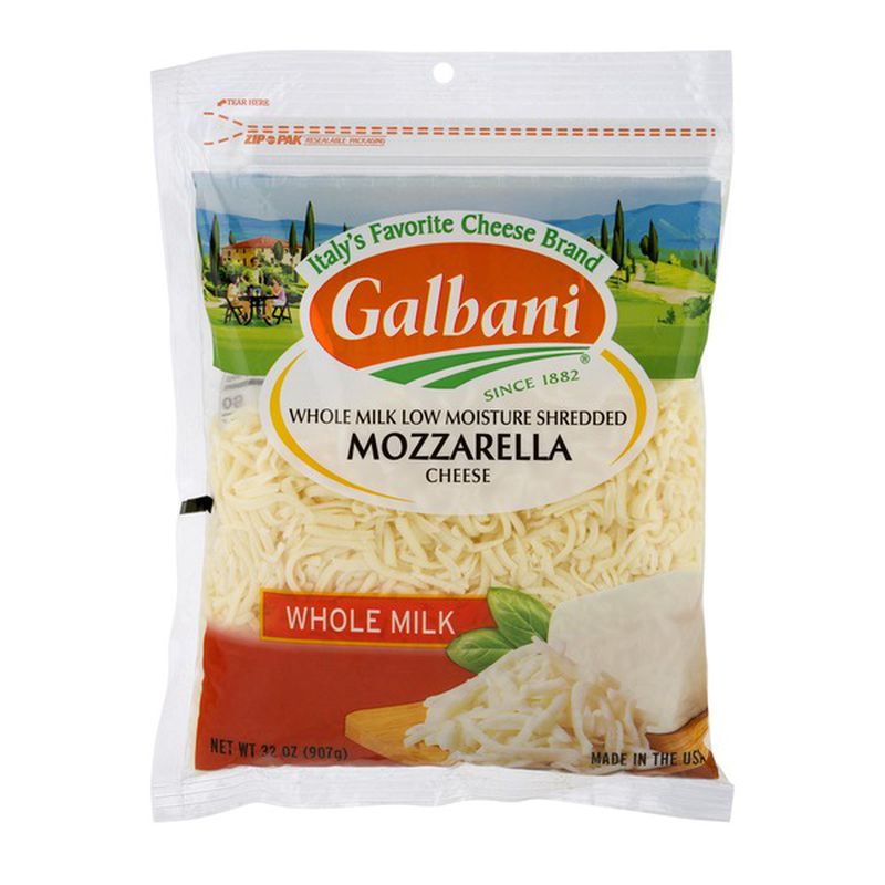 Galbani Whole Milk Shredded Mozzarella, 2 pk./2 lbs.