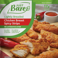 LIGHTLY BREADED CHICKEN SPICY BREAST STRIP - JUST BARE