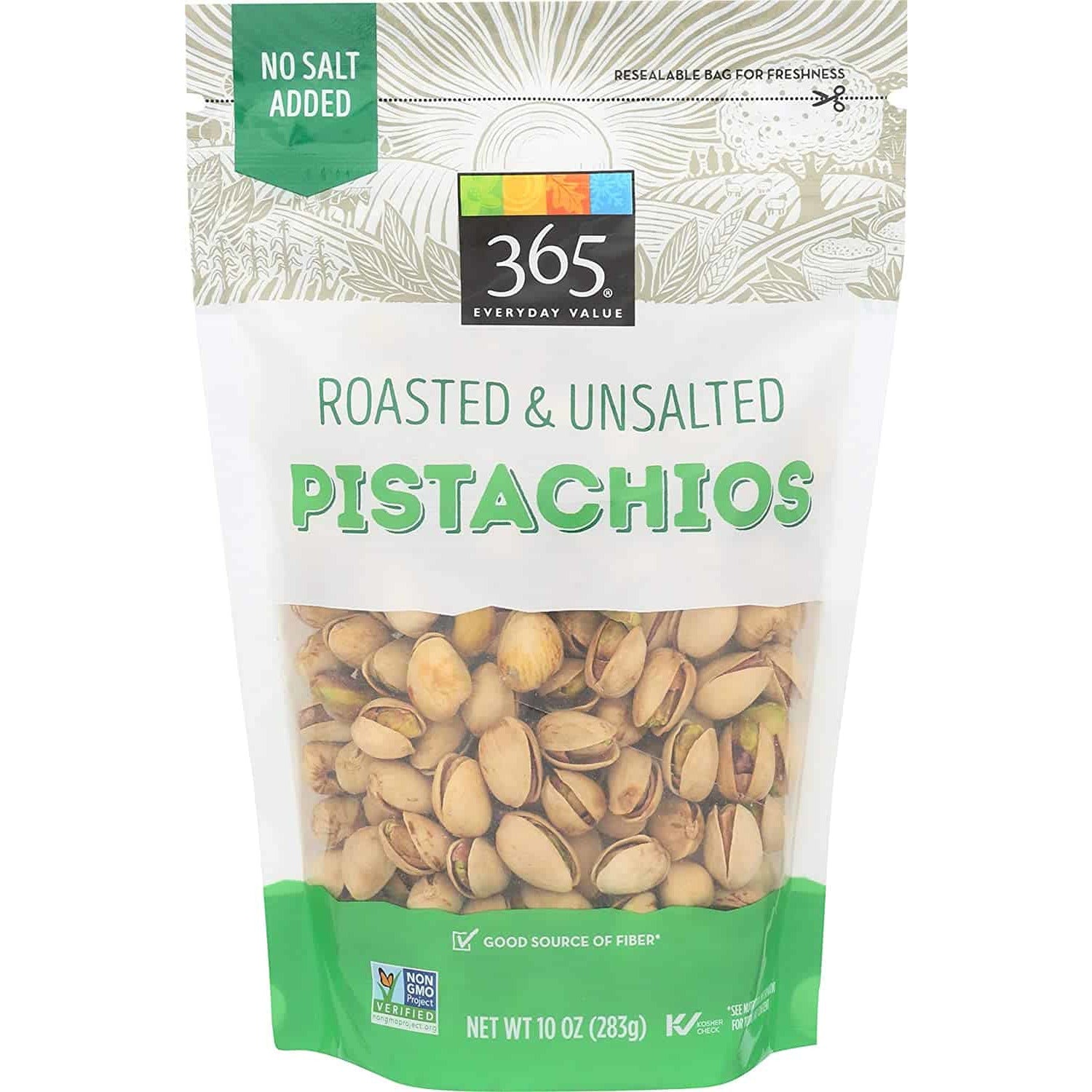 Pistachios, Roasted & Unsalted, 10 oz