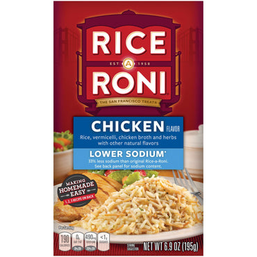 (6 pack) Rice-A-Roni Lower Sodium Vermicelli Mix, Chicken, 6.9oz