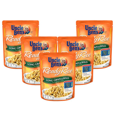 (5 Pack) UNCLE BEN'S Ready Rice: Long Grain & Wild, 8.8oz
