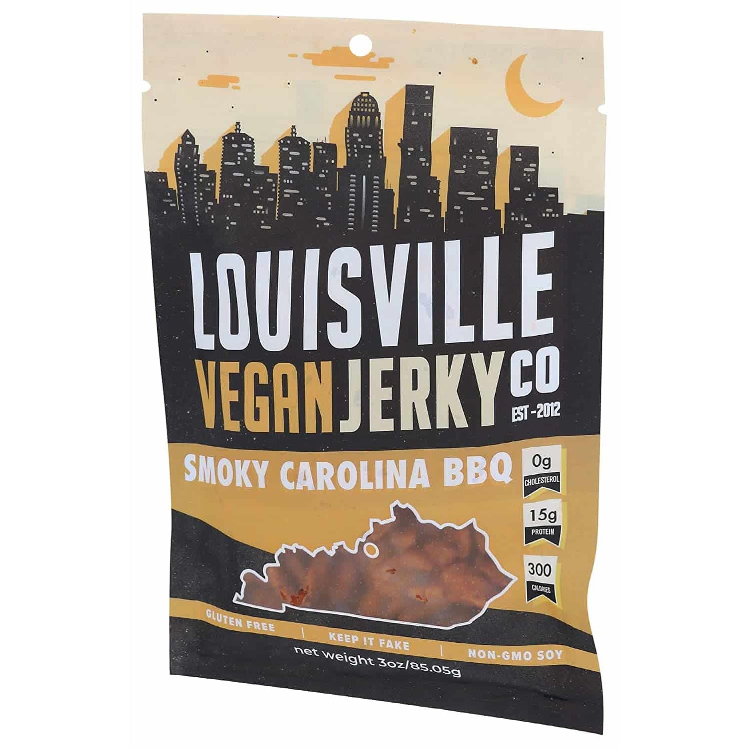 Louisville Vegan Jerky - Smokey Carolina BBQ, 3 oz