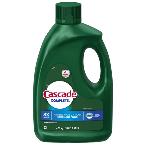 Cascade Complete Gel Dishwasher Detergent, Fresh Scent, 155 oz.