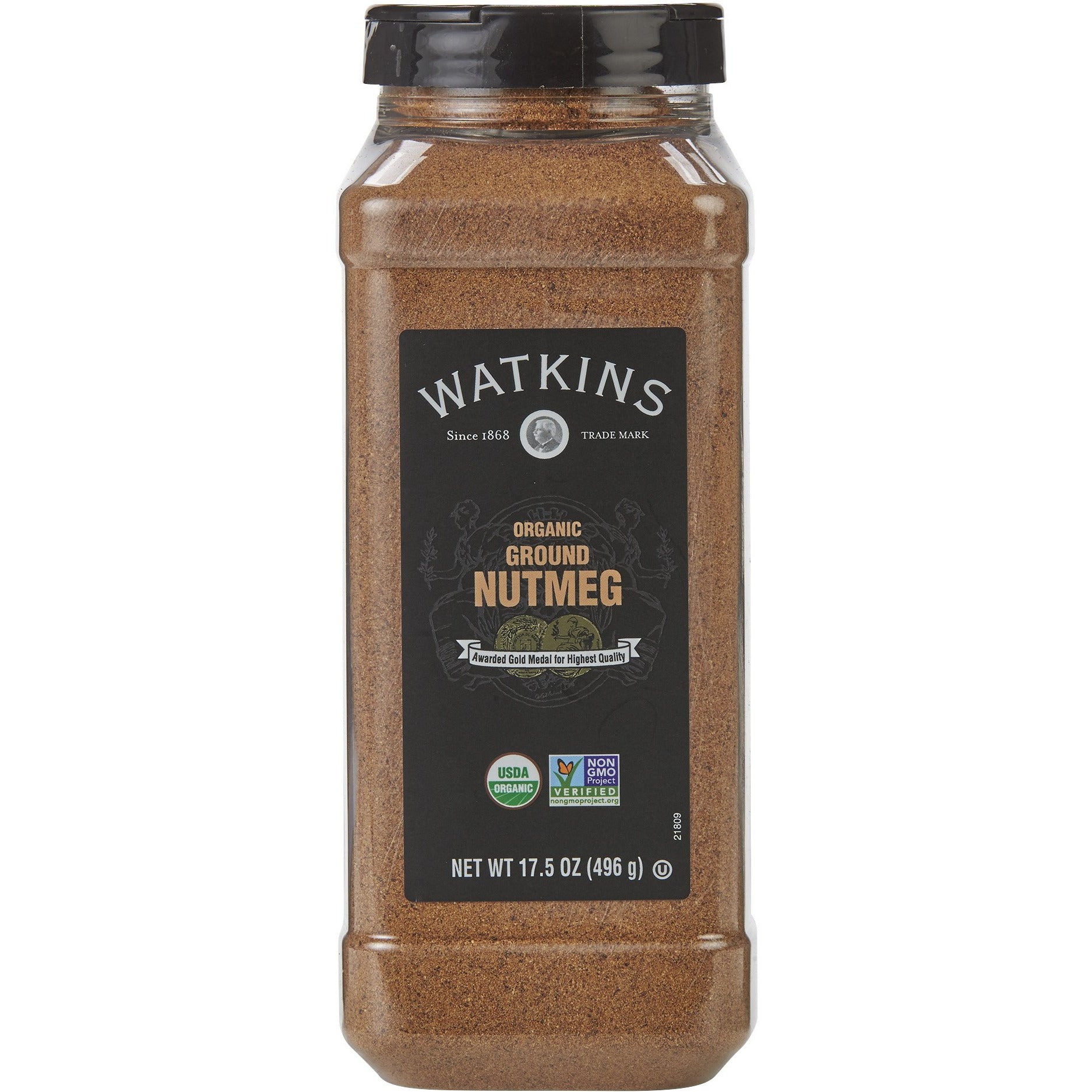 Watkins Gourmet Organic Spice Jar, Ground Nutmeg (17.5 oz)