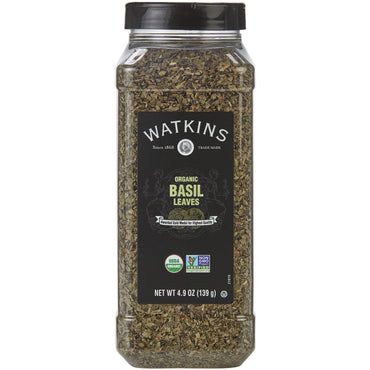 Watkins Gourmet Organic Spice Jar, Basil Leaves (4.9 oz)